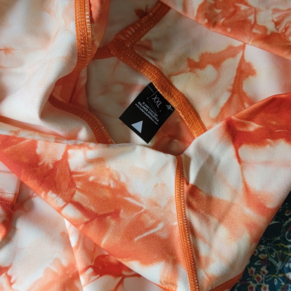 Vitality (Balance Athletica) XXL orange tie dye leggings